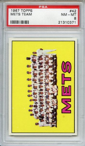 1967 Topps 42 New York Mets Team PSA NM-MT 8