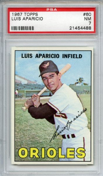 1967 Topps 60 Luis Aparicio PSA NM 7