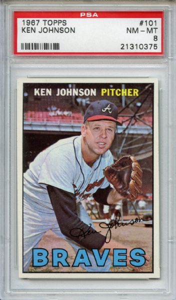 1967 Topps 101 Ken Johnson PSA NM-MT 8