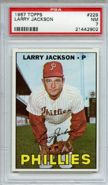 1967 Topps 229 Larry Jackson PSA NM 7