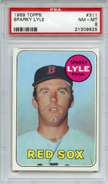 1969 Topps 311 Sparky Lyle RC PSA NM-MT 8