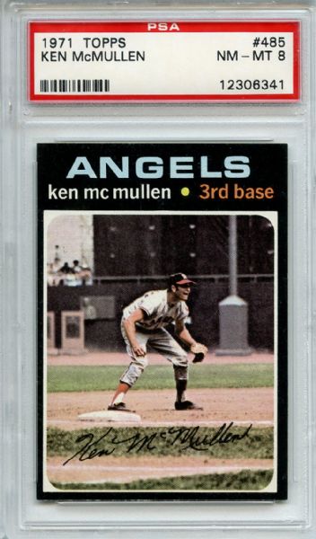 1971 Topps 485 Ken McMullen PSA NM-MT 8