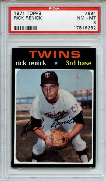 1971 Topps 694 Rick Renick PSA NM-MT 8