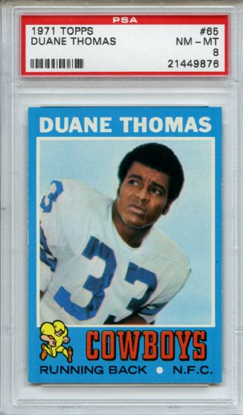 1971 Topps 65 Duane Thomas PSA NM-MT 8
