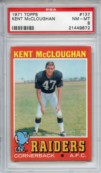 1971 Topps 137 Kent McCloughan PSA NM-MT 8