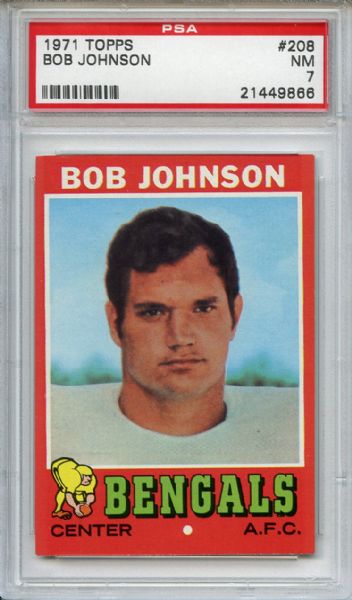 1971 Topps 208 Bob Johnson PSA NM 7
