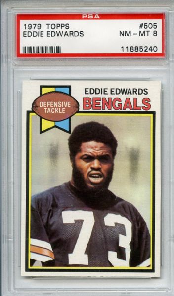 1979 Topps 505 Eddie Edwards PSA NM-MT 8