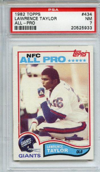 1982 Topps 434 Lawrence Taylor RC PSA NM 7