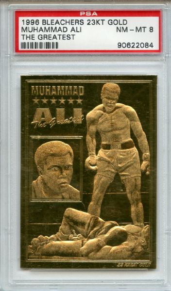 1996 Bleachers 23Kt Gold Muhammad Ali PSA NM-MT 8