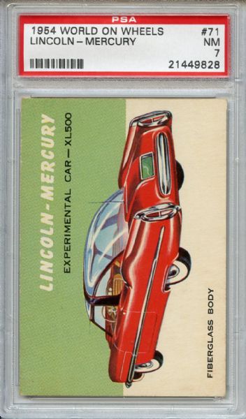 1954 World on Wheels 71 Lincoln Mercury PSA NM 7