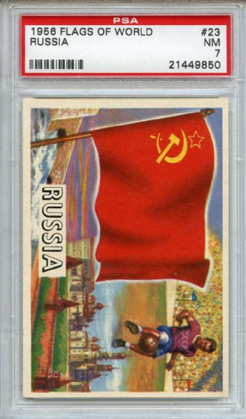 1956 Topps Flags of the World 23 Russia PSA NM 7