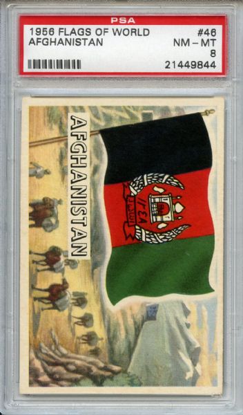 1956 Topps Flags of the World 46 Afghanistan PSA NM-MT 8