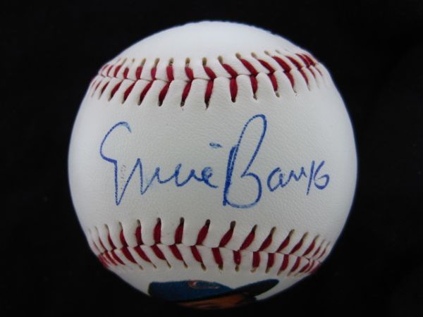 Ernie Banks Signed Baseball PSA/DNA