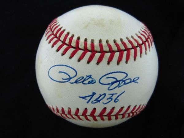 Pete Rose 4256 Signed ONL Baseball PSA/DNA
