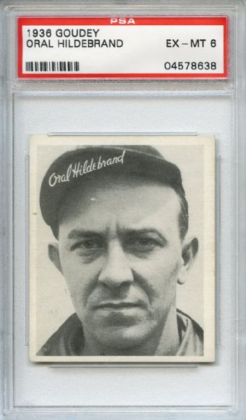 1936 Goudey Oral Hildebrand PSA EX-MT 6