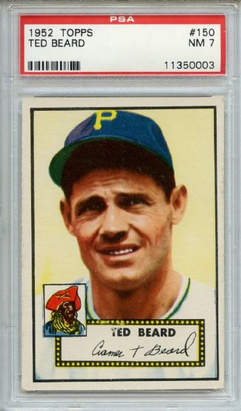 1952 Topps 150 Ted Beard PSA NM 7