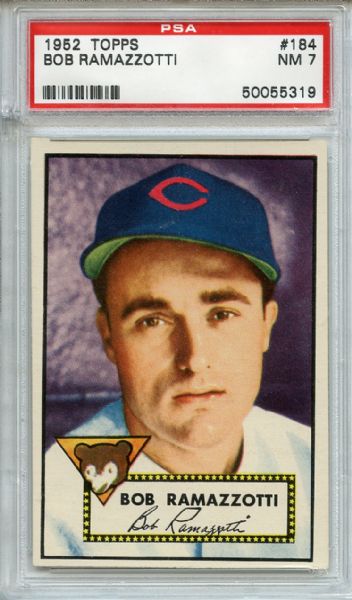 1952 Topps 184 Bob Ramazzotti PSA NM 7