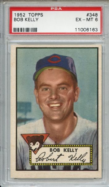 1952 Topps 348 Bob Kelly PSA EX-MT 6