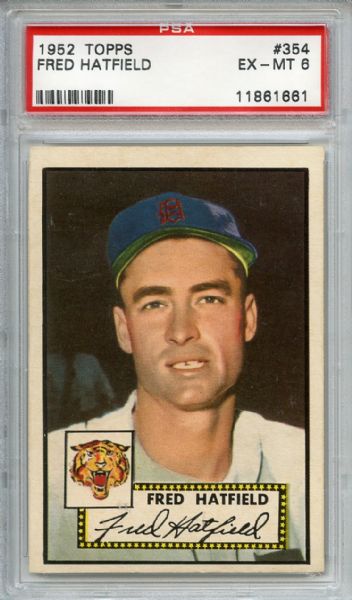 1952 Topps 354 Fred Hatfield PSA EX-MT 6