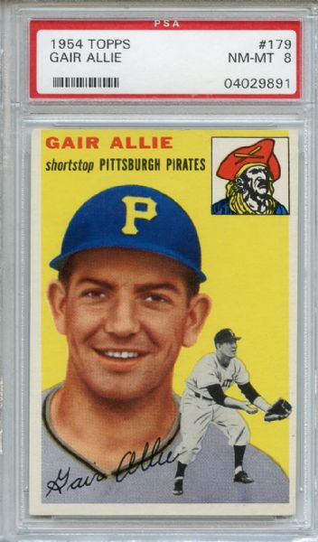 1954 Topps 179 Gair Allie PSA NM-MT 8