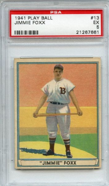 1941 Play Ball 13 Jimmie Fox PSA EX 5