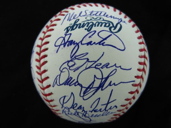 1986 Mets World Series Champions Signed Team Signed Baseball JSA LOA