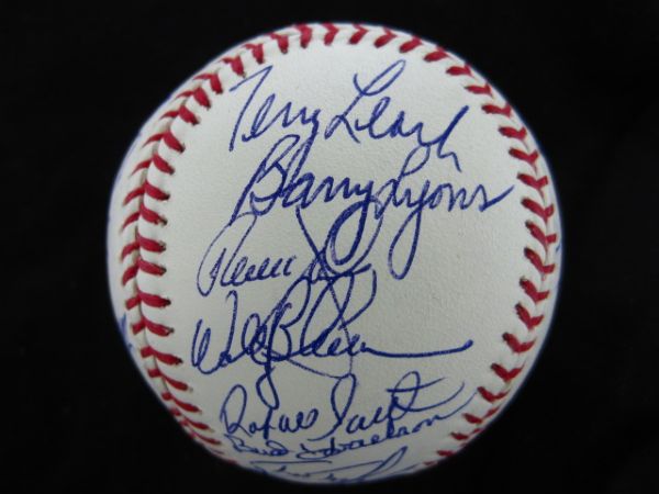 1986 Mets World Series Champions Signed Team Signed Baseball JSA LOA