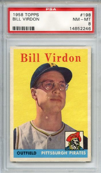 1958 Topps 198 Bill Virdon PSA NM-MT 8