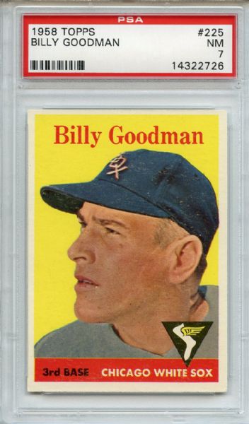 1958 Topps 225 Billy Goodman PSA NM 7