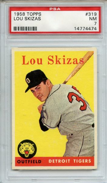 1958 Topps 319 Lou Skizas PSA NM 7