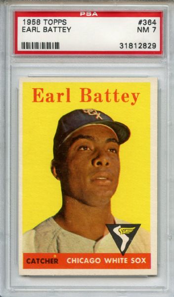 1958 Topps 364 Earl Battey PSA NM 7