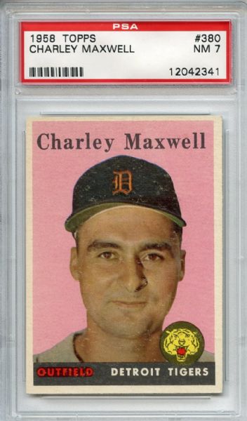 1958 Topps 380 Charley Maxwell PSA NM 7