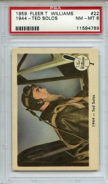 1959 Fleer Ted Williams 22 Solos PSA NM-MT 8