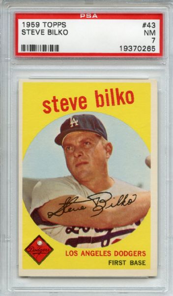 1959 Topps 43 Steve Bilko PSA NM 7