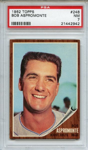 1962 Topps 248 Bob Aspromonte PSA NM 7