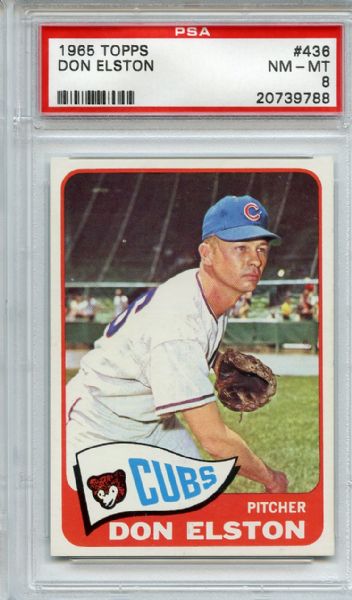 1965 Topps 436 Don Elston PSA NM-MT 8