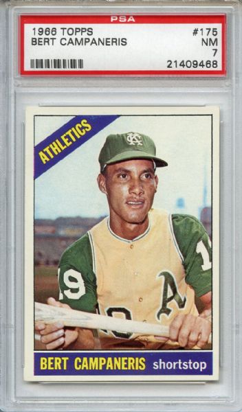 1966 Topps 175 Bert Campaneris PSA NM 7