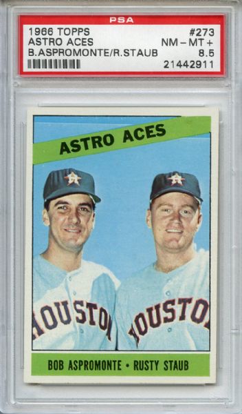 1966 Topps 273 Houston Astros PSA NM-MT+ 8.5