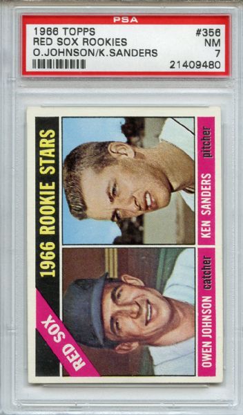 1966 Topps 356 Boston Red Sox Rookies PSA NM 7