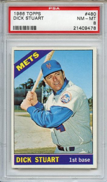 1966 Topps 480 Dick Stuart PSA NM-MT 8