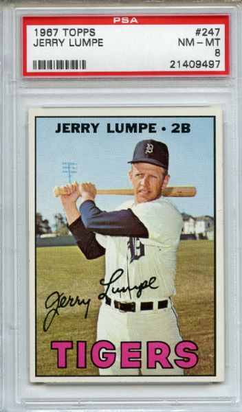 1967 Topps 247 Jerry Lumpe PSA NM-MT 8