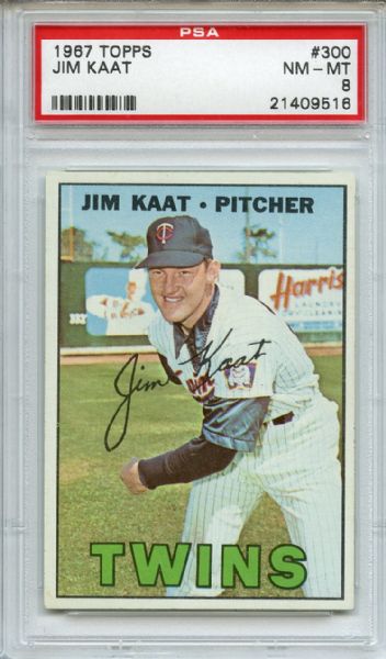 1967 Topps 300 Jim Kaat PSA NM-MT 8