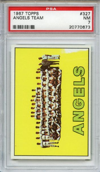 1967 Topps 327 Angels Team PSA NM 7