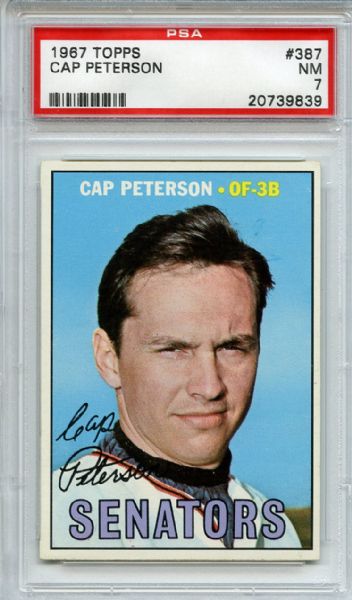 1967 Topps 387 Cap Peterson PSA NM 7