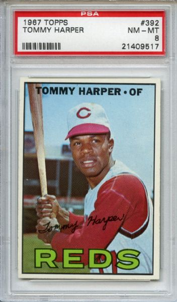 1967 Topps 392 Tommy Harper PSA NM-MT 8