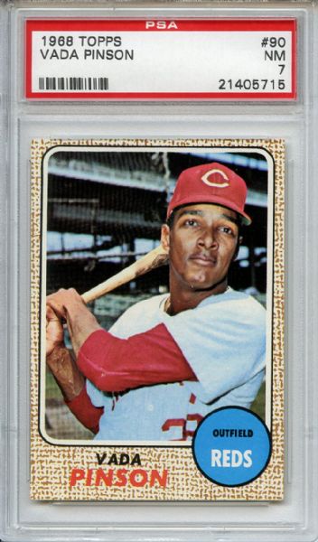 1968 Topps 90 Vada Pinson PSA NM 7