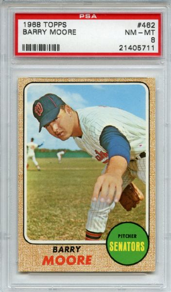 1968 Topps 462 Barry Moore PSA NM-MT 8