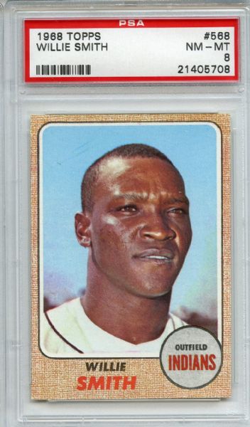 1968 Topps 568 Willie Smith PSA NM-MT 8