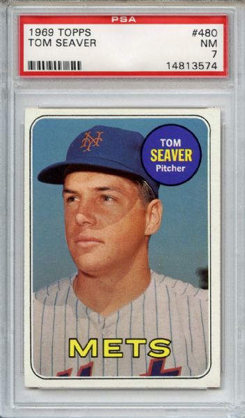 1969 Topps  480 Tom Seaver PSA NM 7