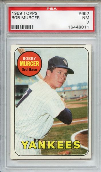 1969 Topps  657 Bob Murcer PSA NM 7